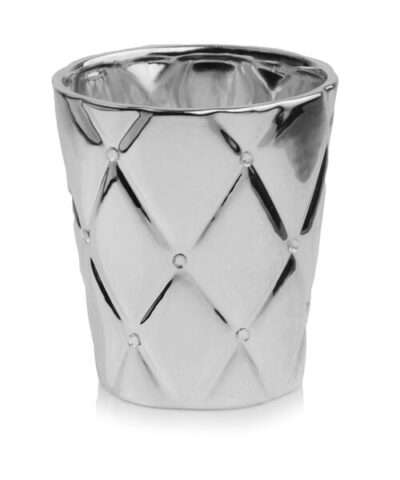 VAS CERAMICA SILVER D=14CM, H=14CM (COD 0270214)